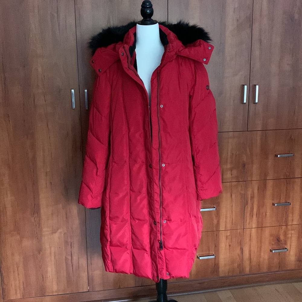 Calvin Klein 3X Long Puffer Coat with Hood